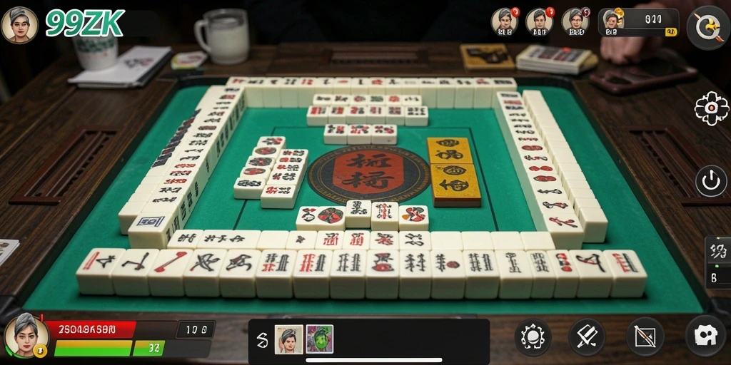 Tampilan gameplay Mahjong yang menarik di 99ZK.