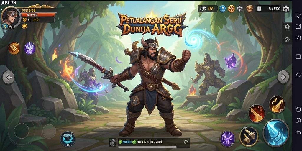 Tangkapan layar menunjukkan momen intens di dunia ARPG ABC33.