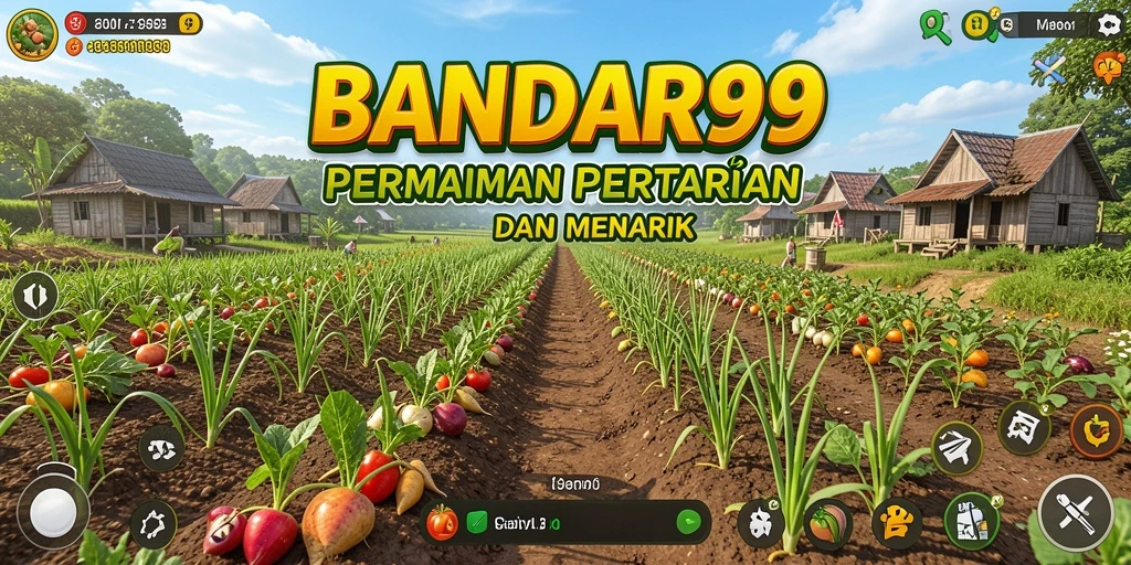 Tampilan gameplay menarik dari BANDAR99 saat berkebun.