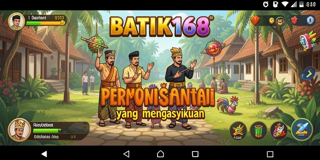 Tangkapan layar utama BATIK168 menampilkan gameplay yang seru dan penuh warna.