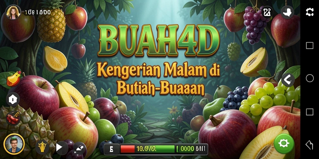 Screenshot gameplay BUAH4D menampilkan suasana menyeramkan dan penuh ketegangan.