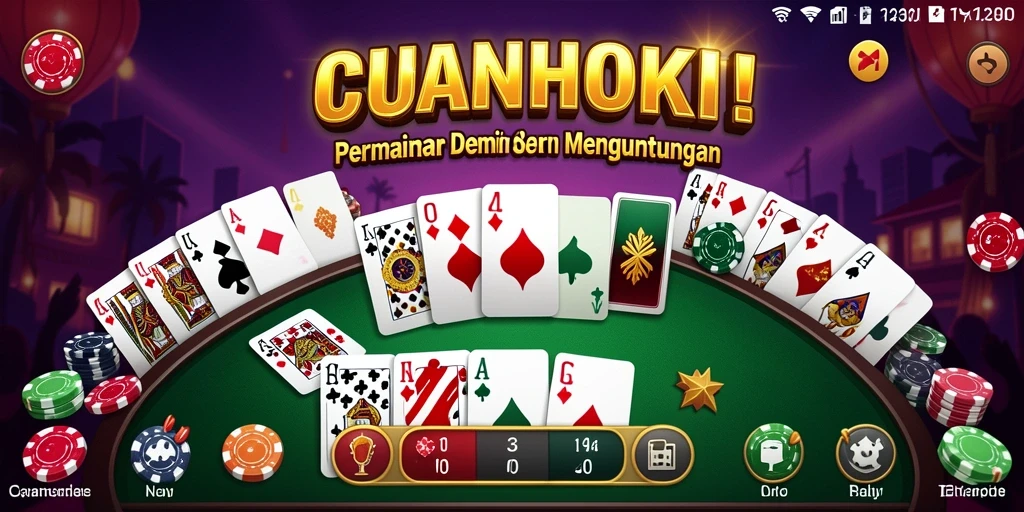 Tampilan gameplay CUANHOKI yang menampilkan keseruan permainan Domino.