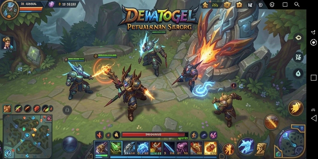 Screenshot gameplay epik dari <strong>DEWATOGEL</strong> yang menunjukkan pertarungan seru.