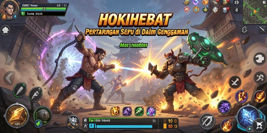 Tampilan seru dari gameplay <strong>HOKIHEBAT</strong> dalam pertarungan mendebarkan.