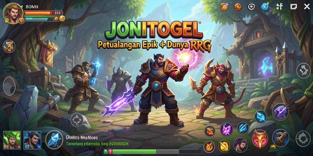 Tampilan gameplay RPG yang mendebarkan dari JONITOGEL.