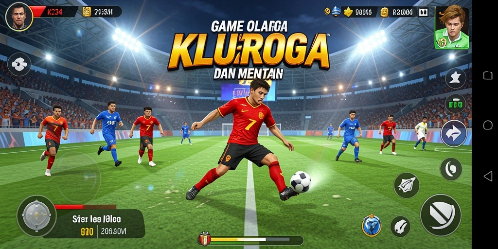 Screenshot gameplay K234 yang menunjukkan pertandingan olahraga yang intens.