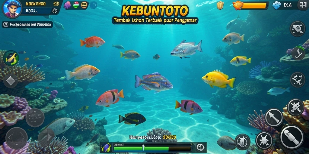 Tampilan gameplay KEBUNTOTO yang seru dan penuh aksi Tembak Ikan.