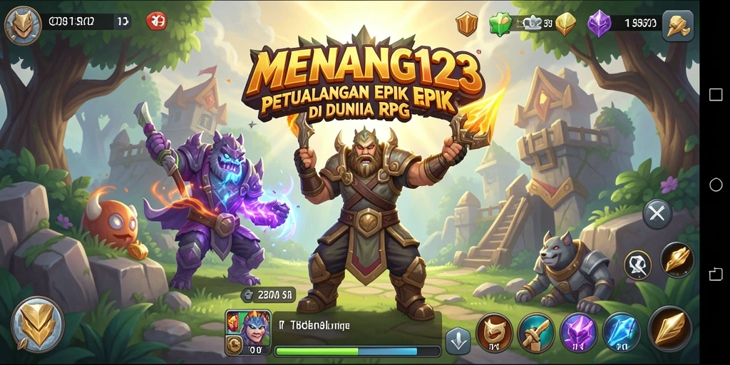 Screenshot MENANG123 menunjukkan aksi pertarungan seru dalam dunia RPG.