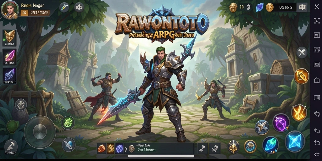 Tampilan gameplay seru dari RAWONTOTO dengan aksi mendebarkan.