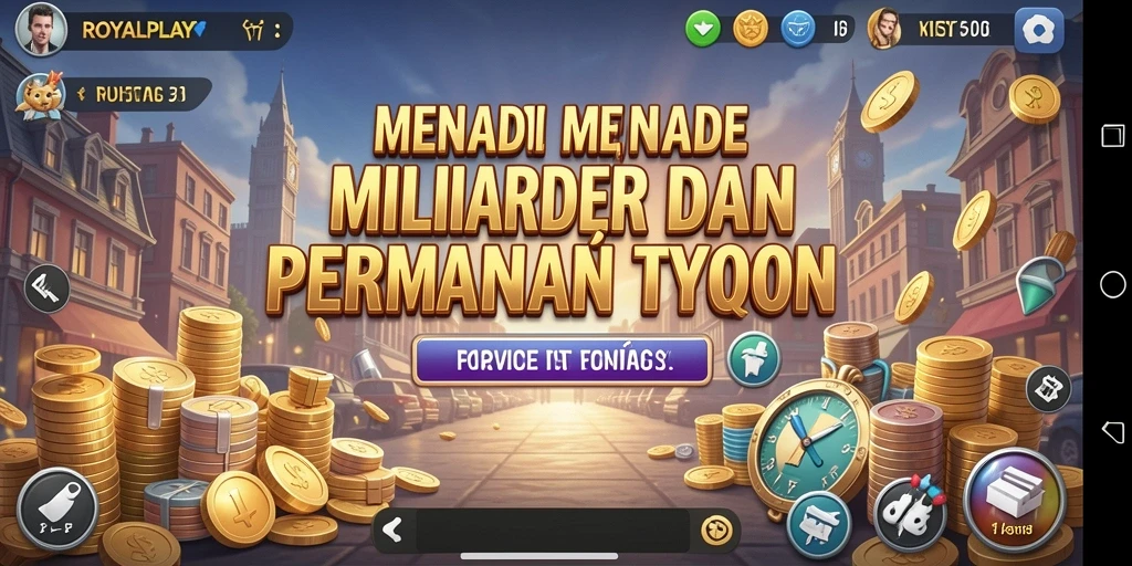 Screenshot utama ROYALPLAY yang menunjukkan gameplay Tycoon yang seru.
