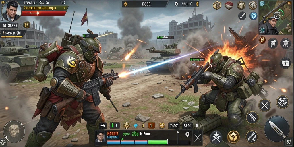 Gameplay menegangkan dalam dunia strategi SLG yang mendebarkan.