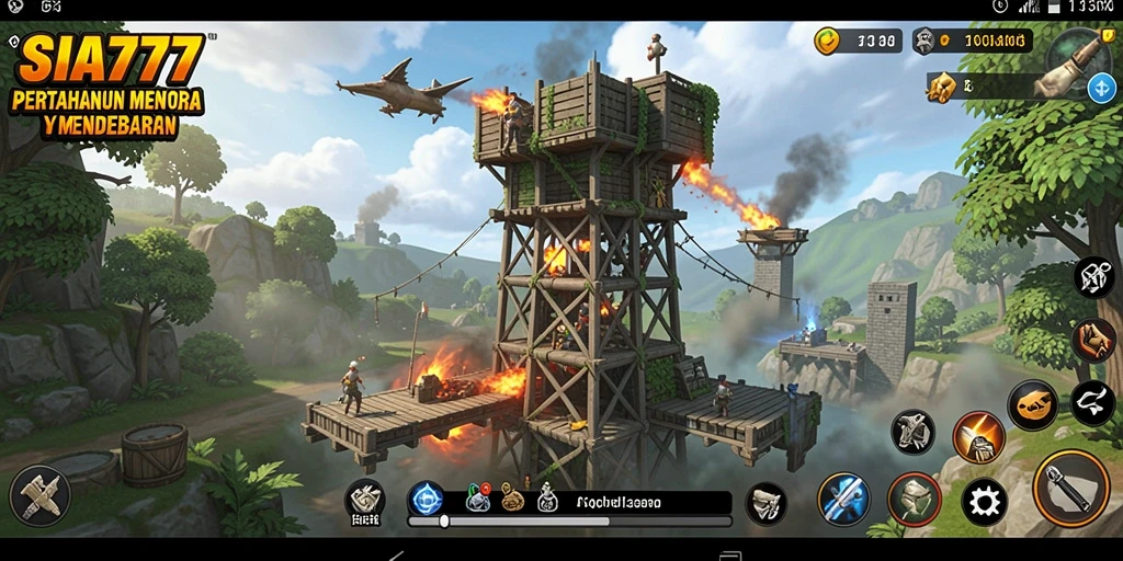 Tampilan gameplay SIA777 yang mendebarkan dalam pertahanan menara.