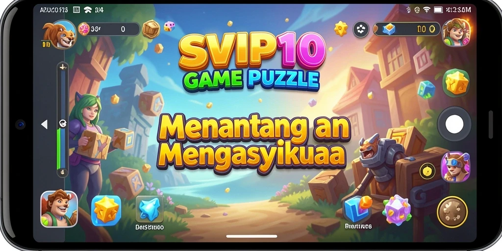 Screenshot gameplay SVIP10 menampilkan tantangan puzzle yang menarik dan warna-warni.