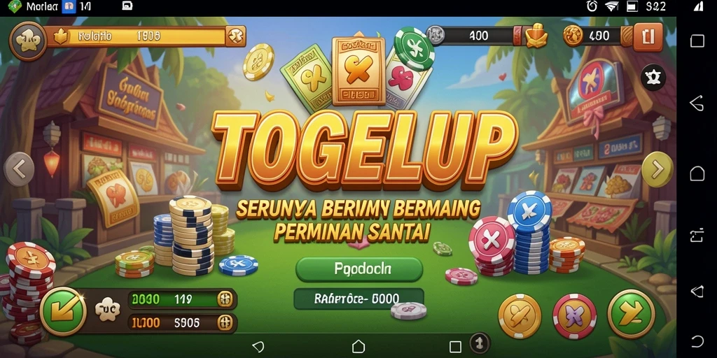 Tampilan permainan TOGELUP yang menarik dan menghibur.