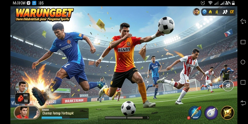 Tampilan menarik dari gameplay olahraga di WARUNGBET.